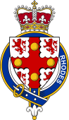 Families of Britain Coat of Arms Badge for: Rhodes (England)
