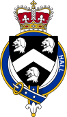 Families of Britain Coat of Arms Badge for: Hall (England)