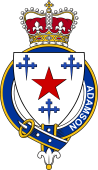 Families of Britain Coat of Arms Badge for: Adamson (Scotland)
