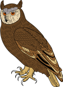 Birds of Prey Clipart image: Eagle Owl
