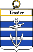 French Coat of Arms Badge for Tessier