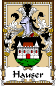 German Coat of Arms Wappen Bookplate  for Hauser