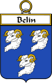 French Coat of Arms Badge for Belin