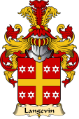 French Family Coat of Arms (v.23) for Langevin