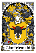 Polish Coat of Arms Bookplate for Chmielewski