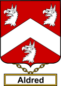 English Coat of Arms Shield Badge for Aldred