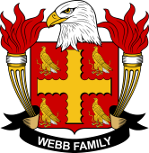 Coat of arms used by the Webb family in the United States of America