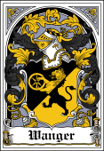 German Wappen Coat of Arms Bookplate for Wanger