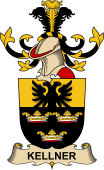 Republic of Austria Coat of Arms for Kellner (de Treuenkron)