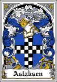 Danish Coat of Arms Bookplate for Aslaksen