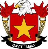 Coat of arms used by the Gavit family in the United States of America