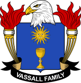 Coat of arms used by the Vassall family in the United States of America