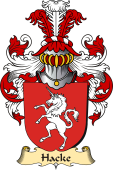 v.23 Coat of Family Arms from Germany for Hacke