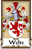 German Coat of Arms Wappen Bookplate  for Weltz