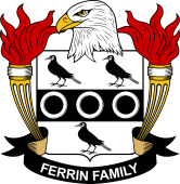 Coat of arms used by the Ferrin family in the United States of America