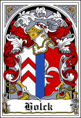 Danish Coat of Arms Bookplate for Holck