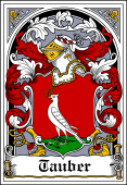 German Wappen Coat of Arms Bookplate for Tauber