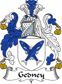 English Coat of Arms for the family Gedney or Gidney