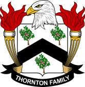 Coat of arms used by the Thornton family in the United States of America
