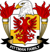 Coat of arms used by the Pittman family in the United States of America