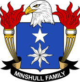 Coat of arms used by the Minshull family in the United States of America