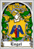 German Wappen Coat of Arms Bookplate for Engel