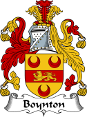 English Coat of Arms for the family Boynton