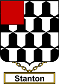 English Coat of Arms Shield Badge for Stanton or Staunton
