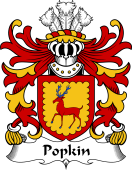 Welsh Coat of Arms for Popkin (of Fforest. Swansea)