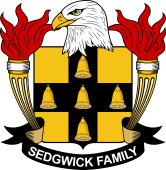 Coat of arms used by the Sedgwick family in the United States of America