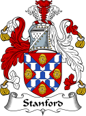 English Coat of Arms for the family Stamford or Stanford