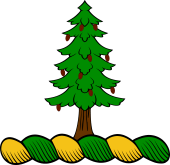 Family crest from Scotland for Andson (Angus) Crest - A Fir Tree Seeded