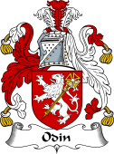 English Coat of Arms for the family Odin or Odo