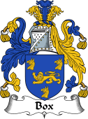 English Coat of Arms for the family Box
