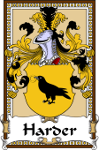 German Coat of Arms Wappen Bookplate  for Harder