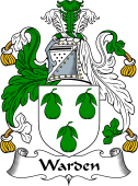 English Coat of Arms for the family Warden