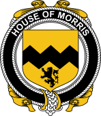 Irish Coat of Arms Badge for the MORRIS family
