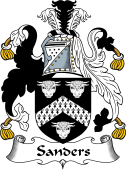 English Coat of Arms for Sanders or Saunders