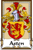 German Coat of Arms Wappen Bookplate  for Asten