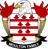 Coat of arms used by the Moulton family in the United States of America