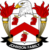 Coat of arms used by the Johnson family in the United States of America