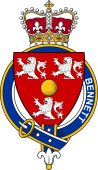 British Garter Coat of Arms for Bennett (England)