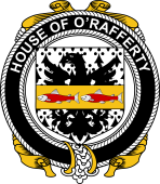 Irish Coat of Arms Badge for the O'RAFFERTY family