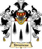 French Family Coat of Arms (v.25) Simoneau