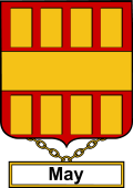 English Coat of Arms Shield Badge for May