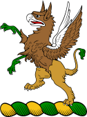 Family crest from England for Annand (Surrey) Crest - A Griffin Segreant