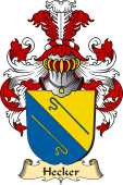 v.23 Coat of Family Arms from Germany for Hecker