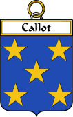 French Coat of Arms Badge for Callot