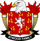 Coat of arms used by the Atwood family in the United States of America