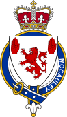 Families of Britain Coat of Arms Badge for: McCauley (Ireland)